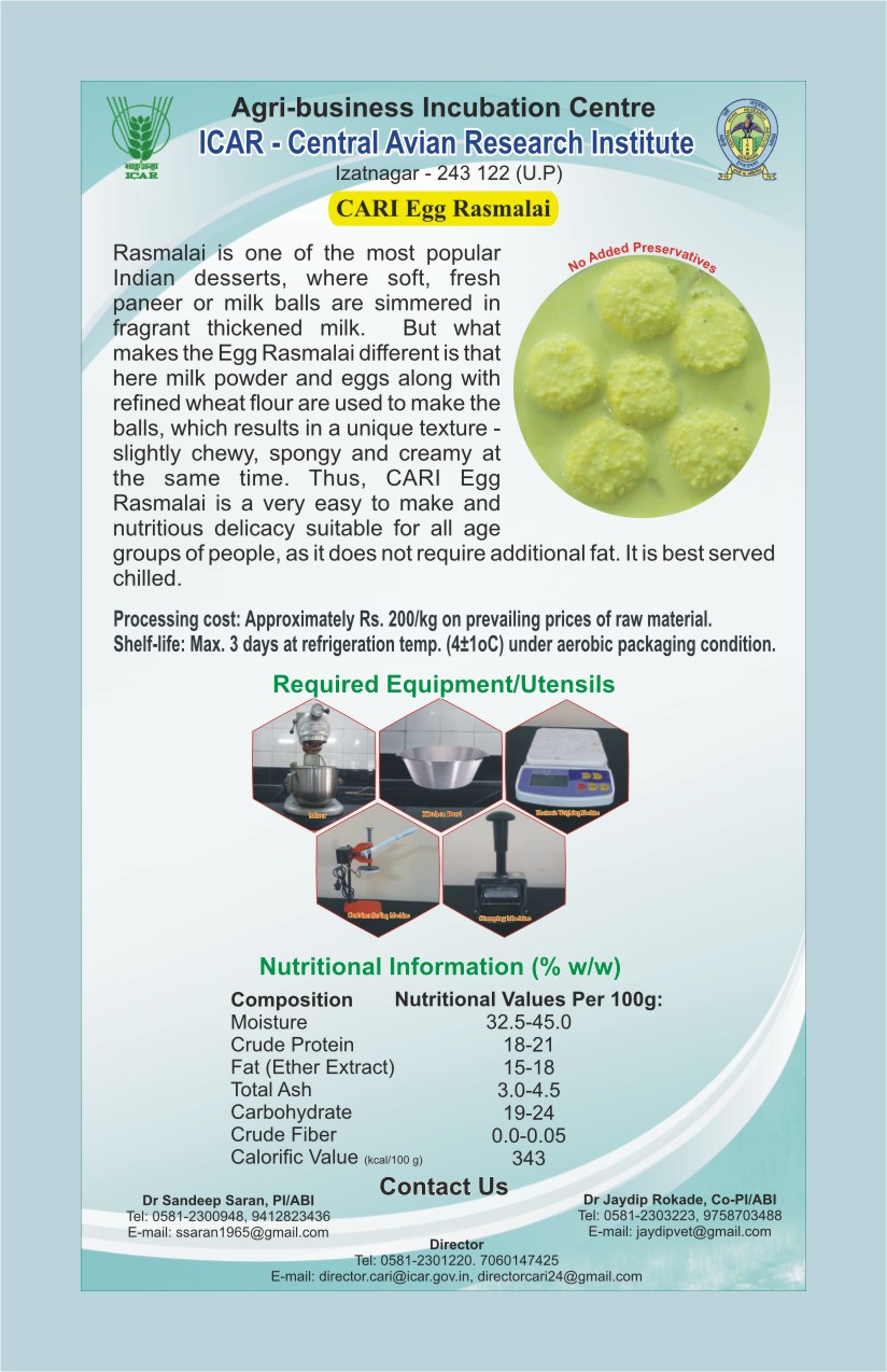 Leaflet 4 - CARI Egg Rasmalai
